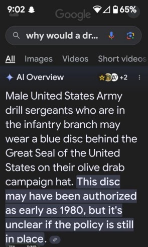 AI saying that the blue ring is for infantry, but you have to open it to see the correct analysis