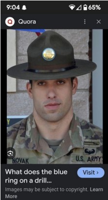 Drill Seargeant glaring at camera