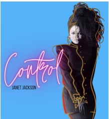 Control album cover featuring Janet Jackson on blue background.
